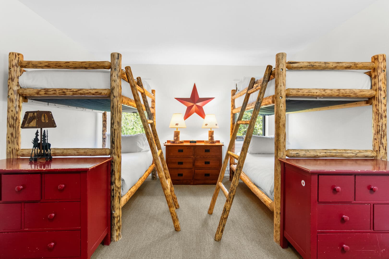 2 Sets of Twin Bunk Beds w/ Small Attached 3/4 Bath (not pictured)