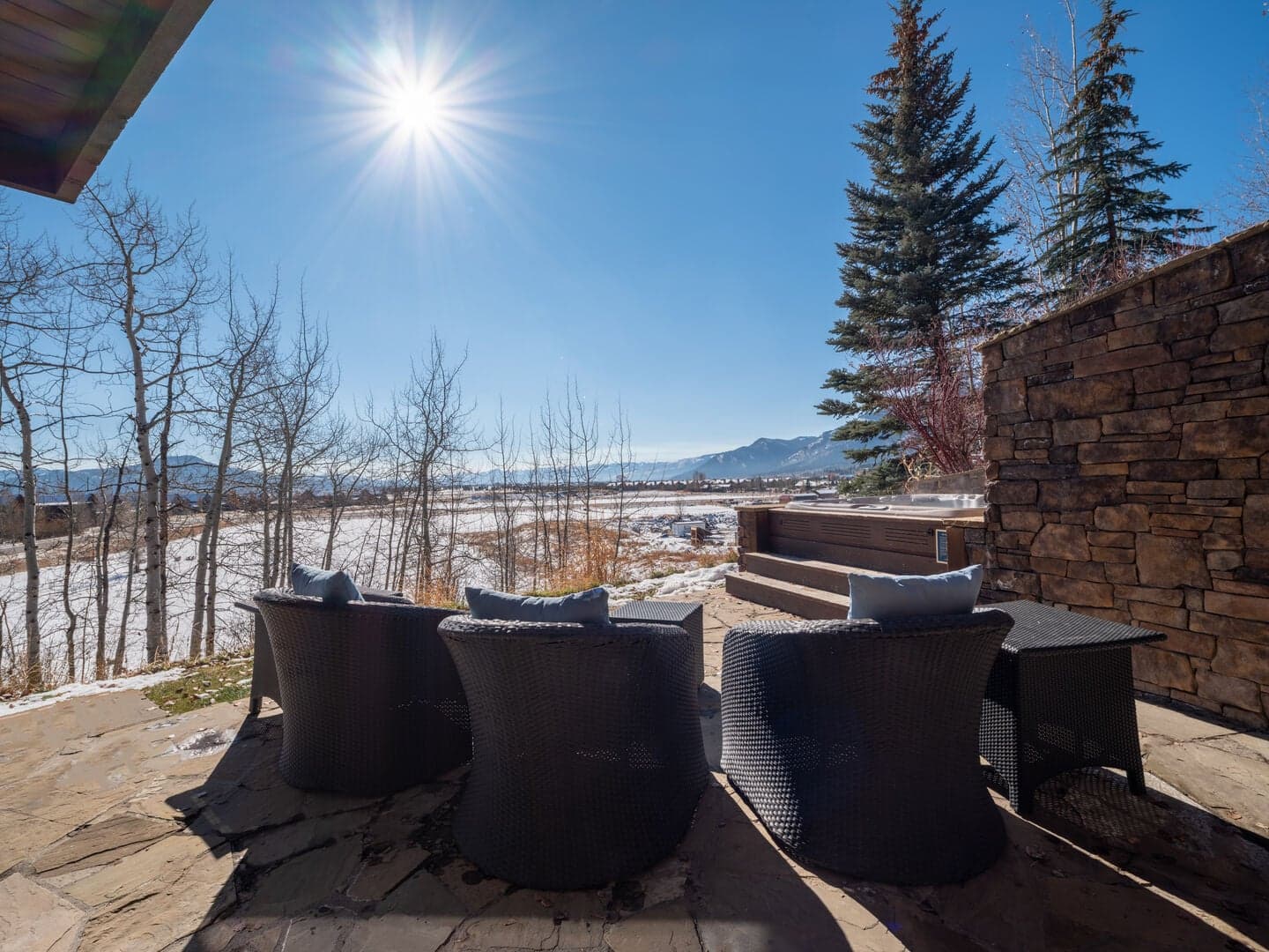 Lower Patio by Hot Tub