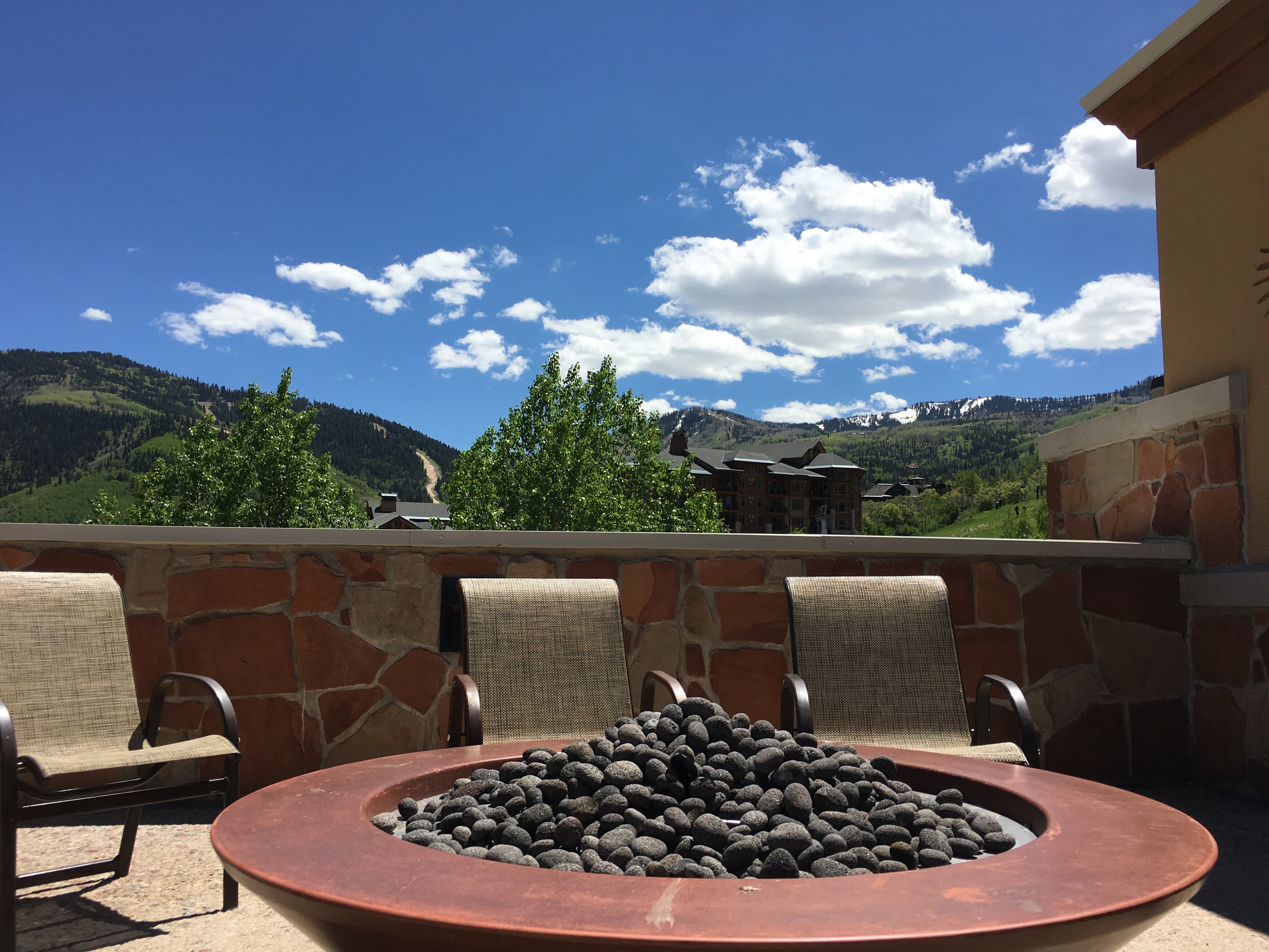 Second on property fire pit, located on rooftop