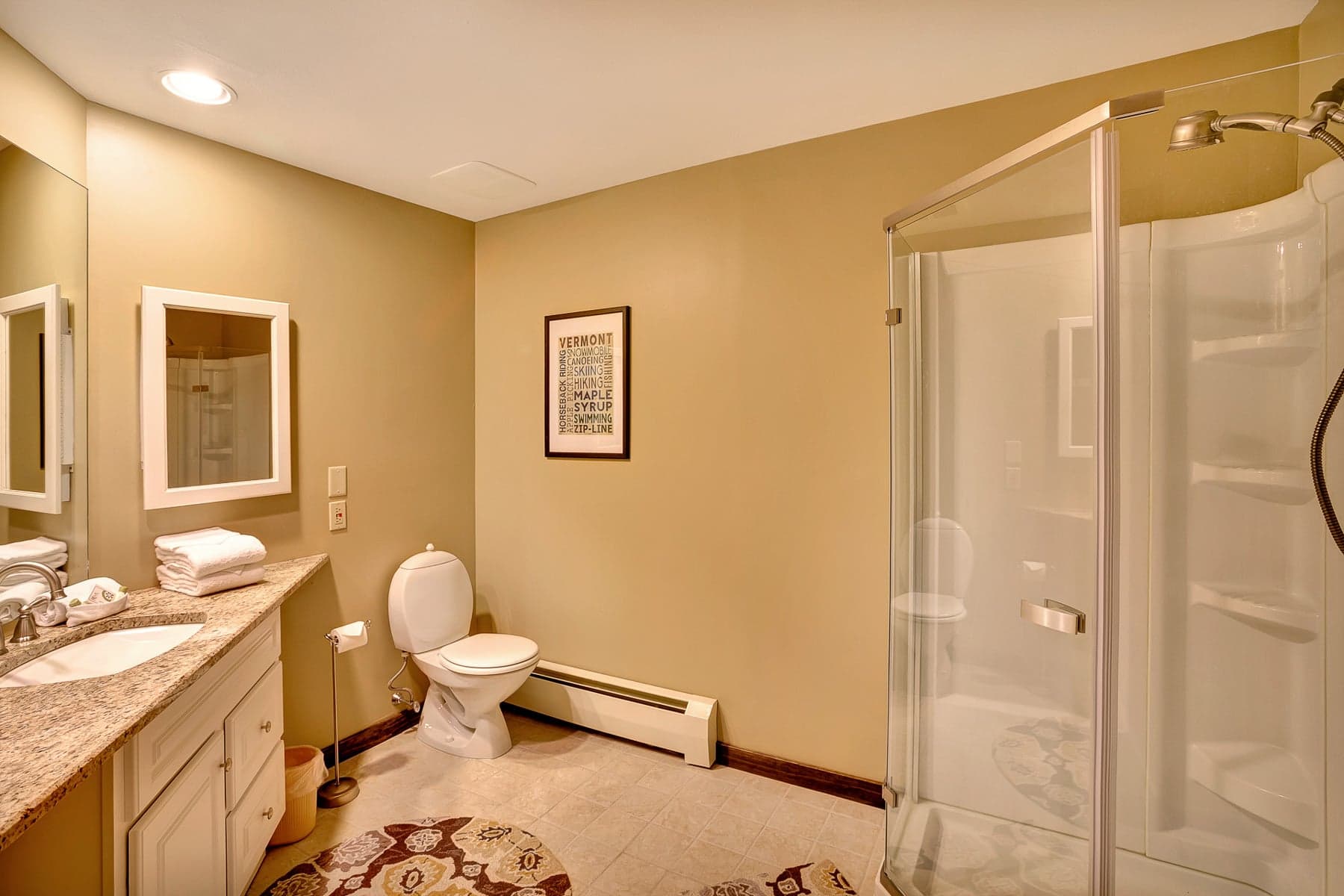 Beautiful bathroom with stand up shower