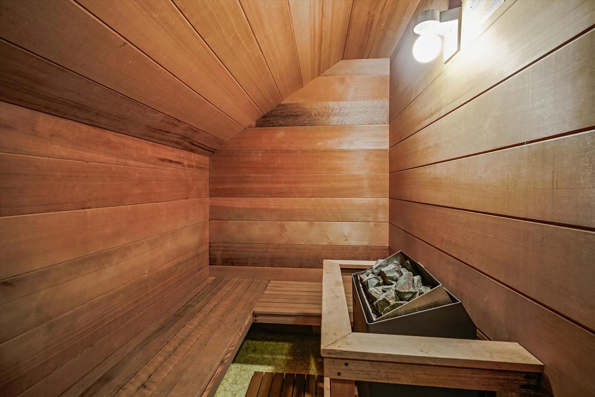 After a long day on the slopes, come back and unwind in the sauna.