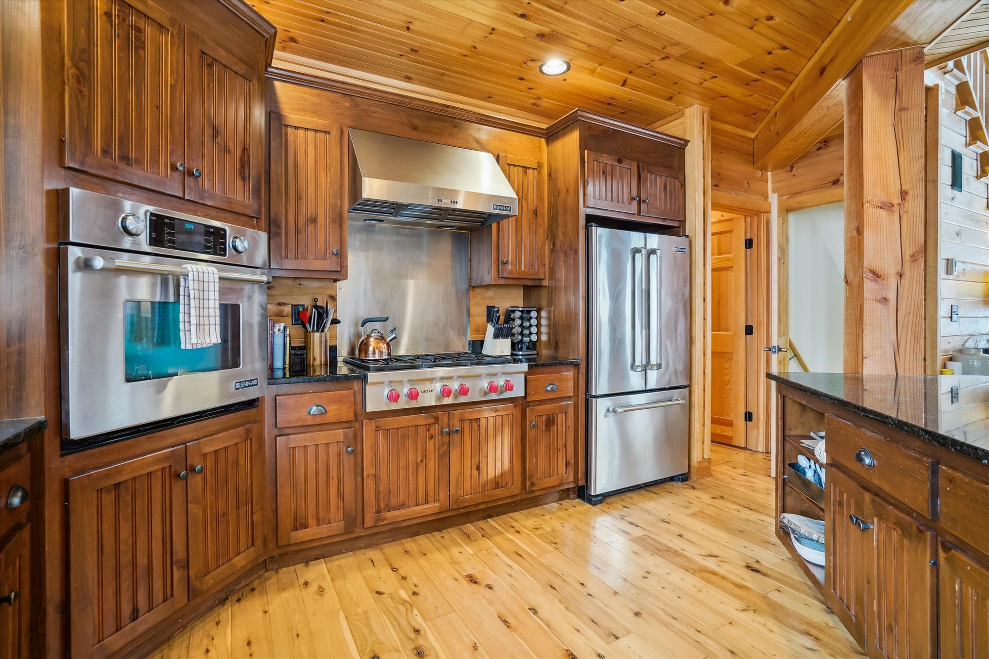 Stainless steel appliances.