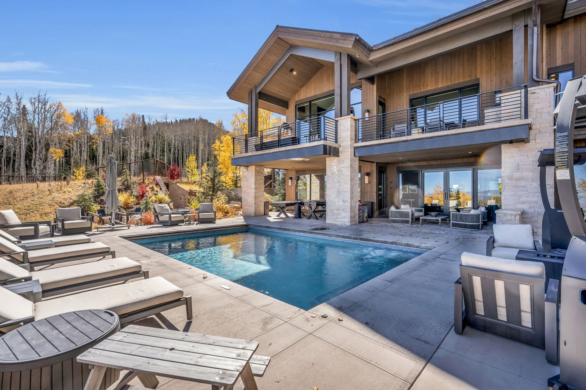 View of the Pool Area of our Luxury Park City Vacation Rental