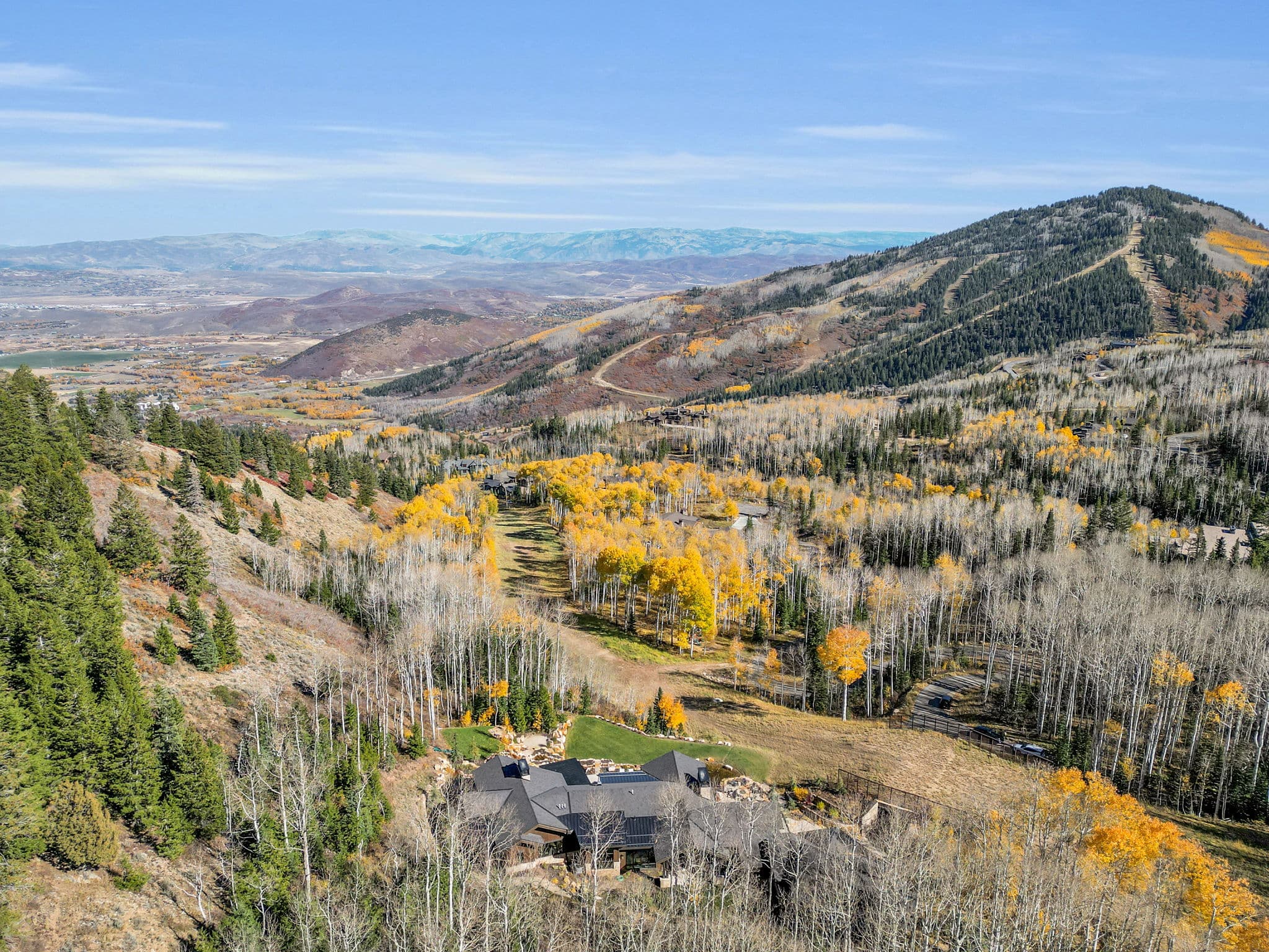 Aerial View of the Mountains and Trees