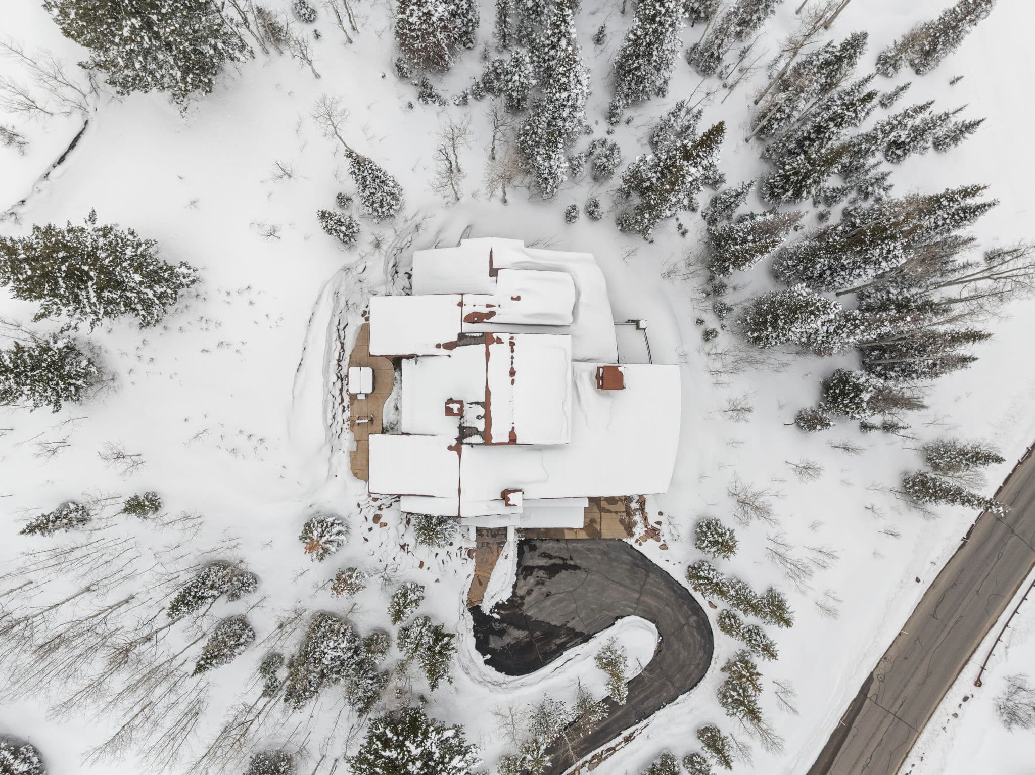 aerial view of a luxury vacation home rental in park city located in The Colony