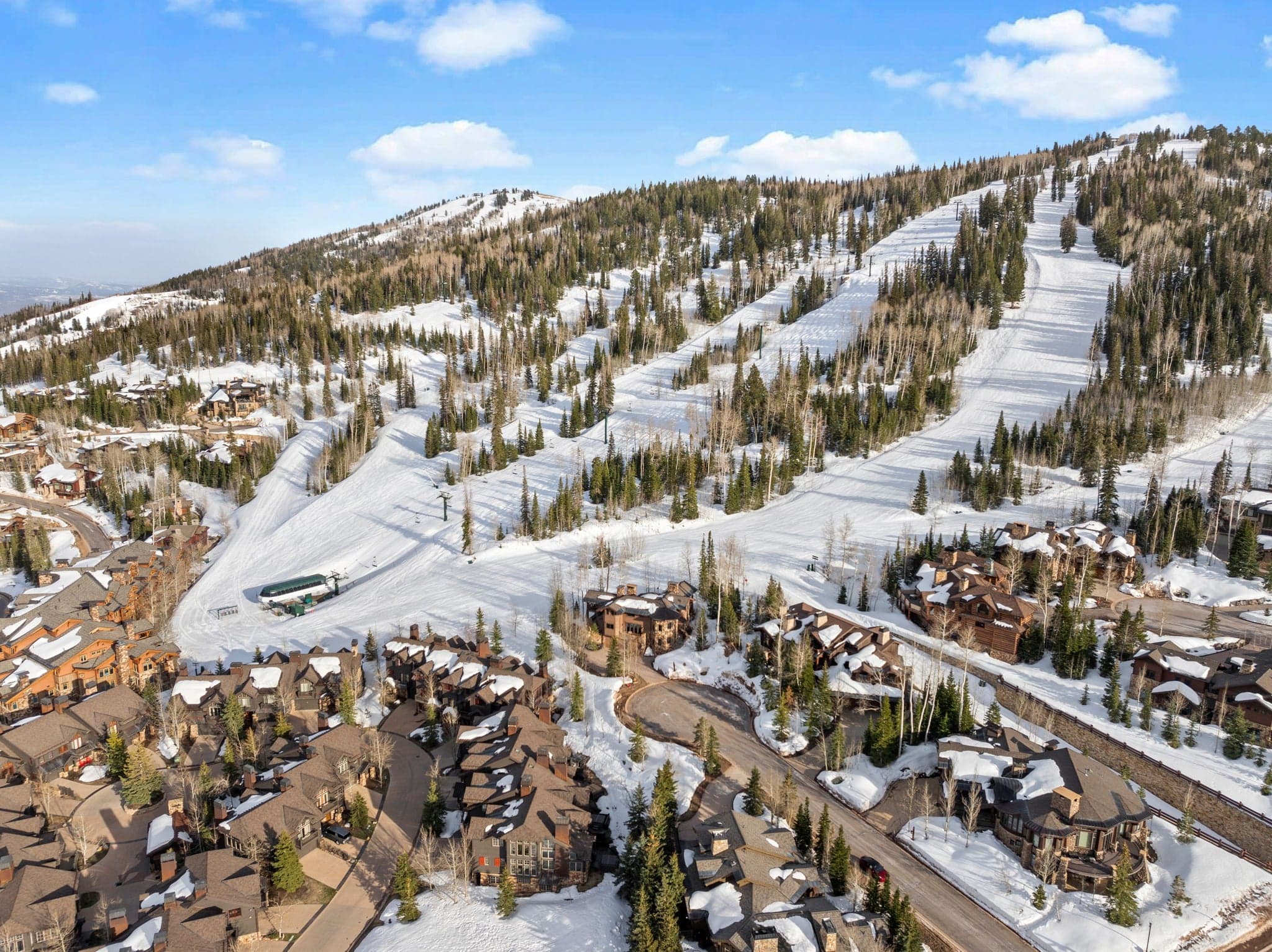 areal view of ski utah home