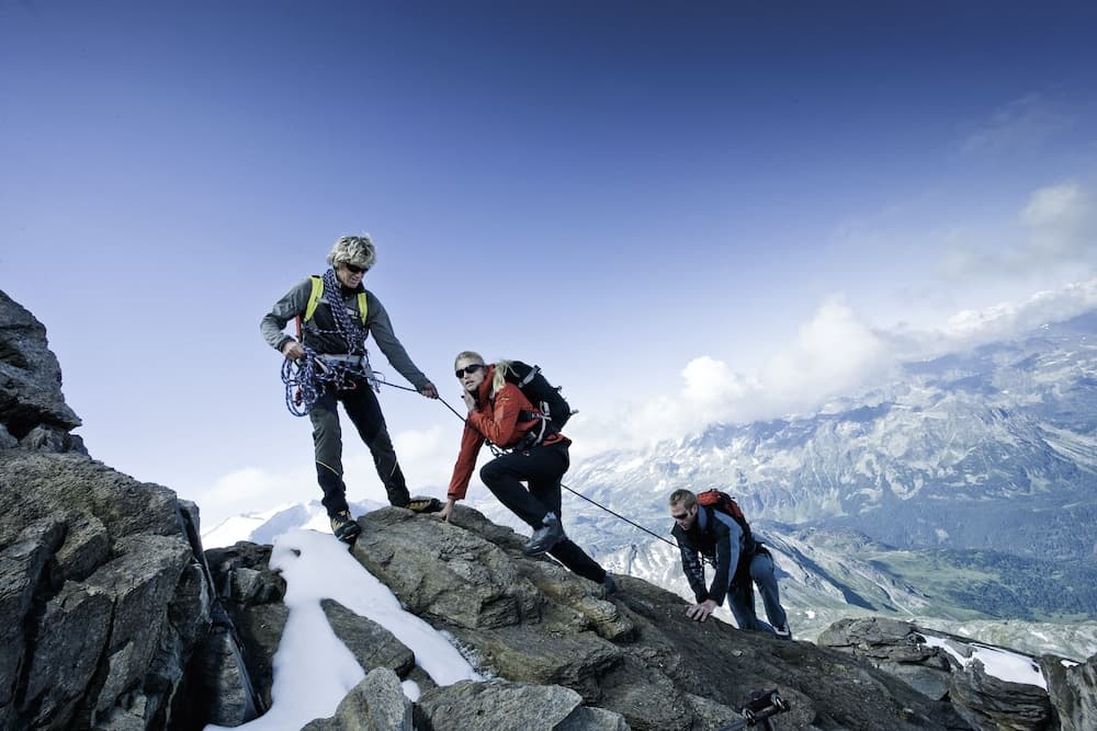 Outdoor rock climbing