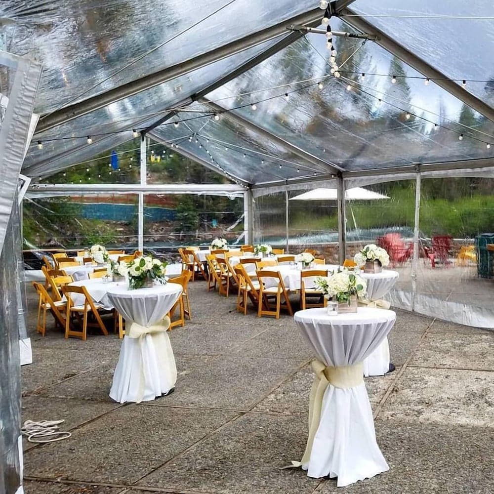 Outdoor wedding area