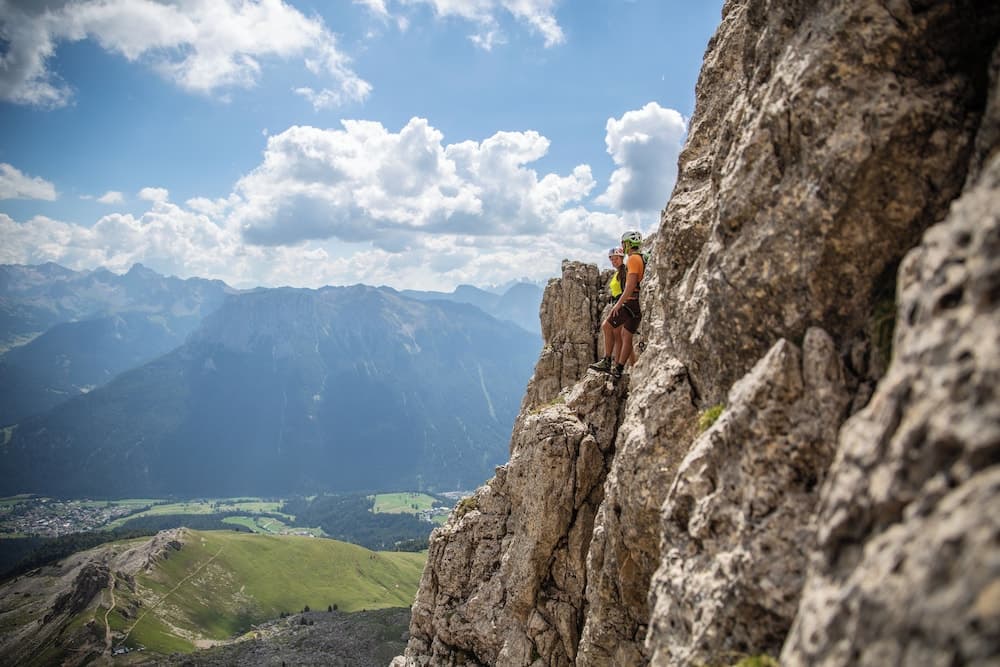 Outdoor rock climbing