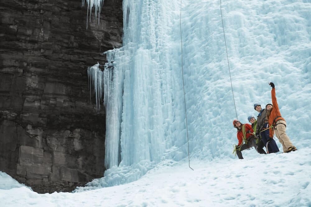 Outdoor rock climbing