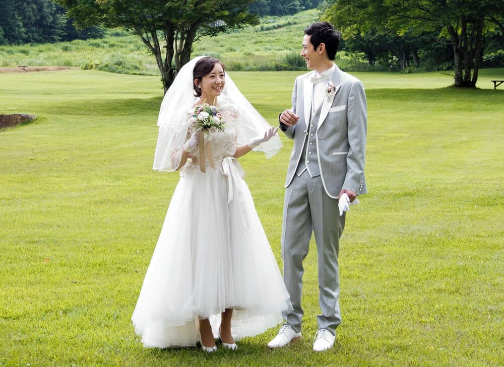 Outdoor wedding area