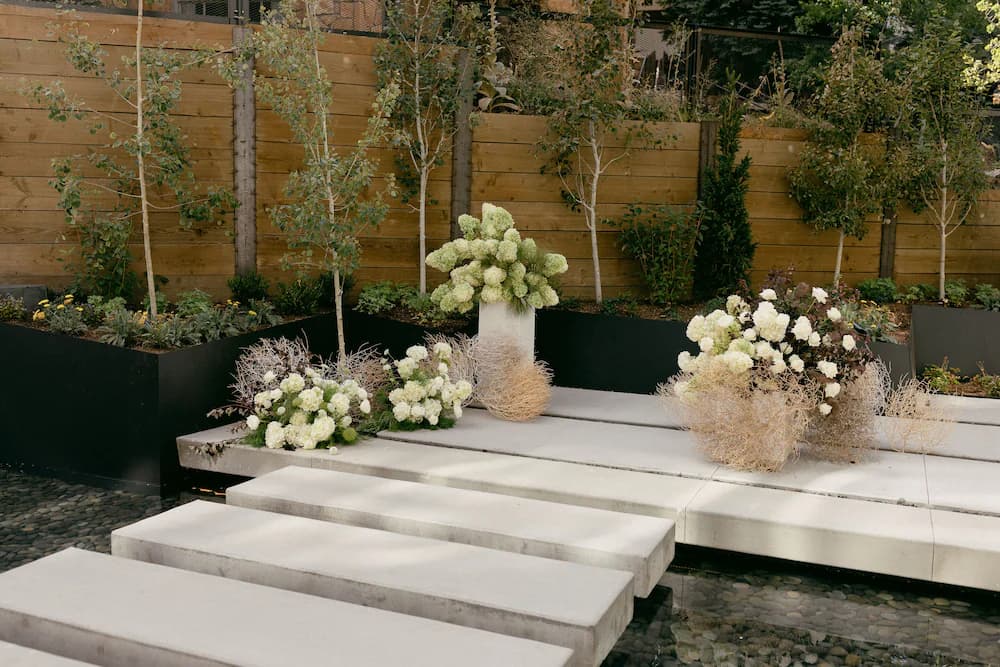 Outdoor wedding area