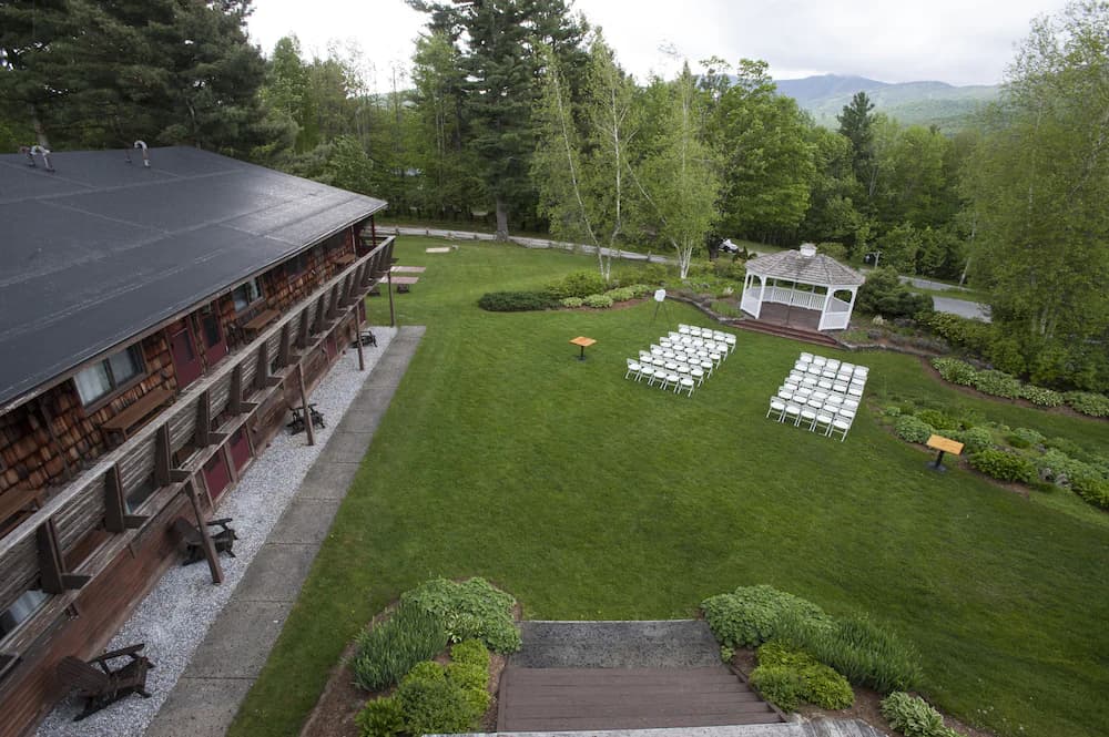 Outdoor wedding area