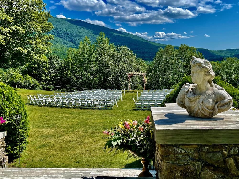 Outdoor wedding area
