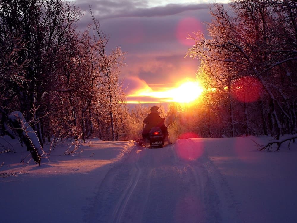 Snowmobiling