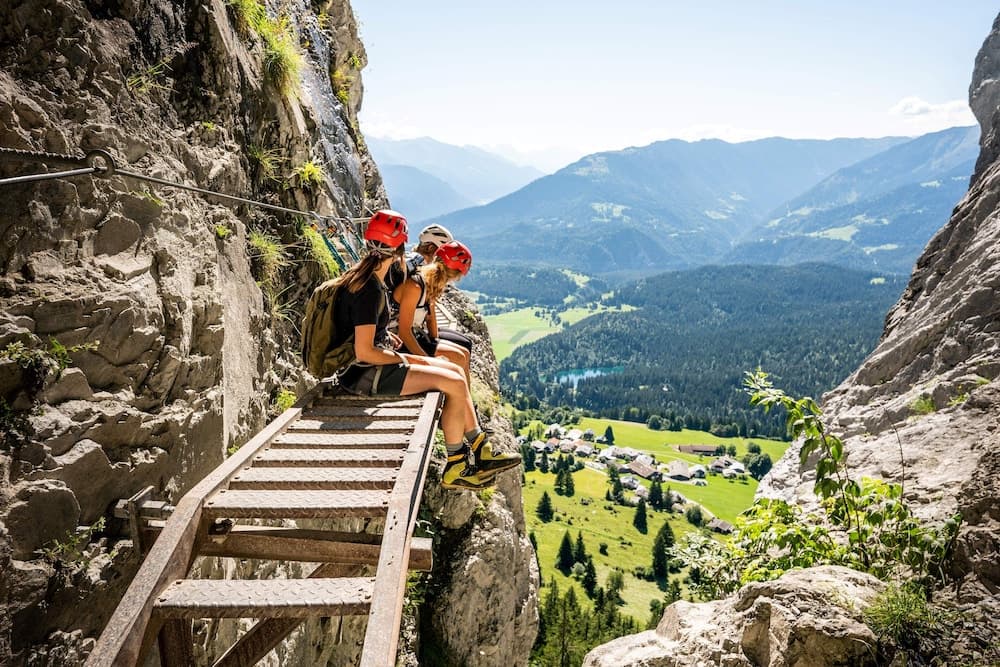Outdoor rock climbing