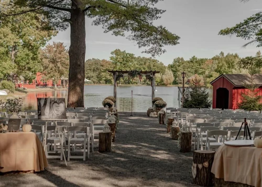 Outdoor wedding area