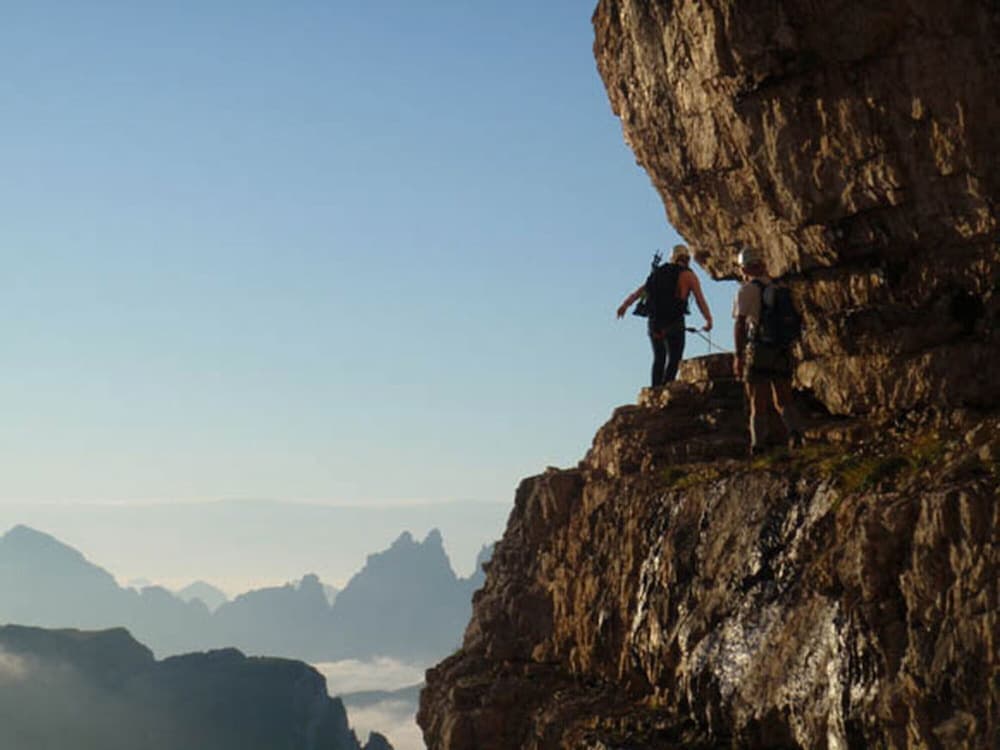 Outdoor rock climbing