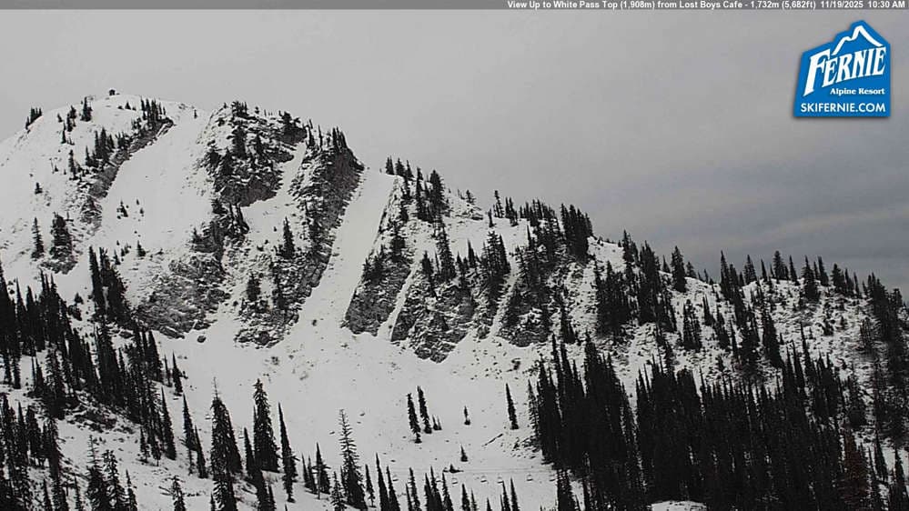 White Pass Chair: View up to White Pass Top