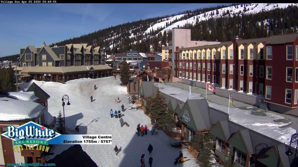 Big White Ski Resort Village Centre Cam